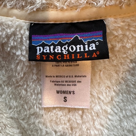 Patagonia Synchilla Curly Q Full Zip Jacket - Cream - Size Small - Picture 4 of 8
